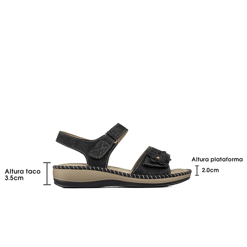 SANDALIA TACON CUÑA CASUAL SOFT MUJER WEIDE JS78 - 7