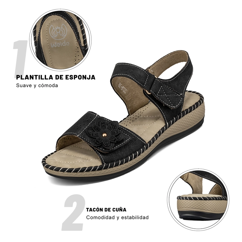 SANDALIA TACON CUÑA CASUAL SOFT MUJER WEIDE JS78 - 8