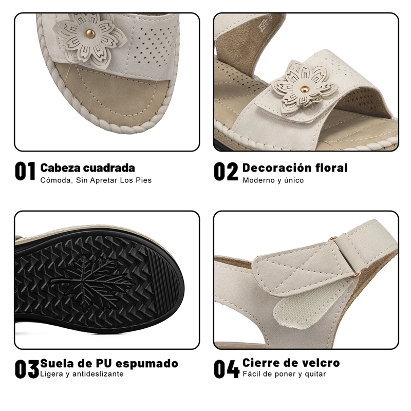 SANDALIA TACON CUÑA CASUAL SOFT MUJER WEIDE JS78 - 9