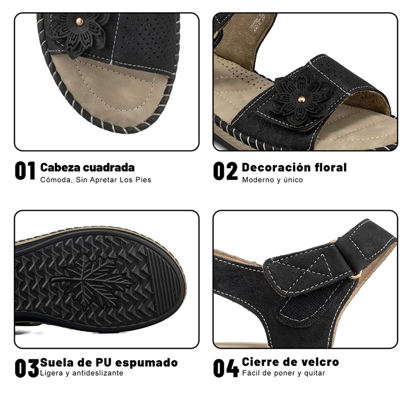 SANDALIA TACON CUÑA CASUAL SOFT MUJER WEIDE JS78 - 9