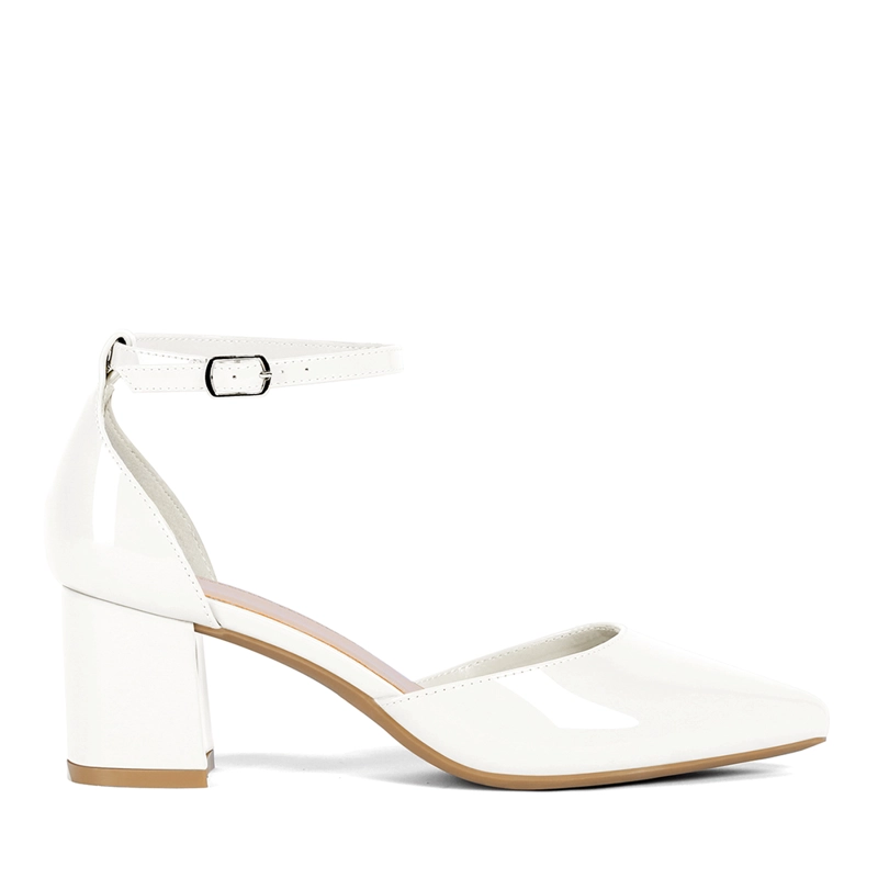 ZAPATO TACO ALTO BLANCO FIESTA MUJER WEIDE GH63 - 1