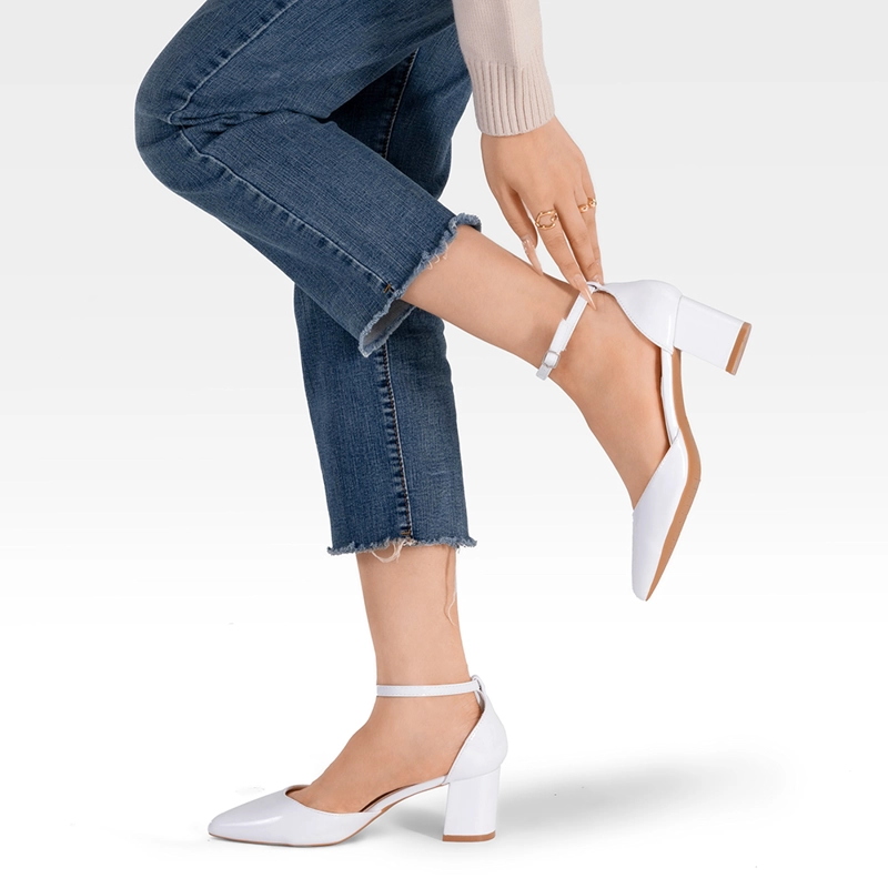ZAPATO TACO ALTO BLANCO FIESTA MUJER WEIDE GH63 - 2