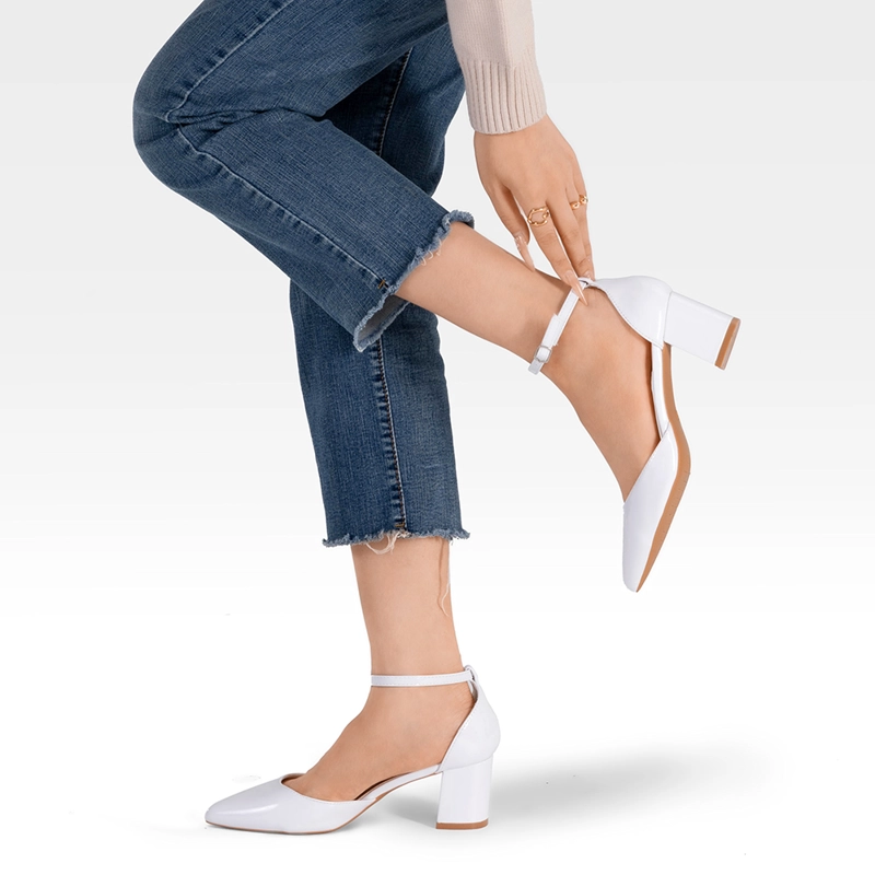 ZAPATO TACO ALTO BLANCO FIESTA MUJER WEIDE GH63 - 2
