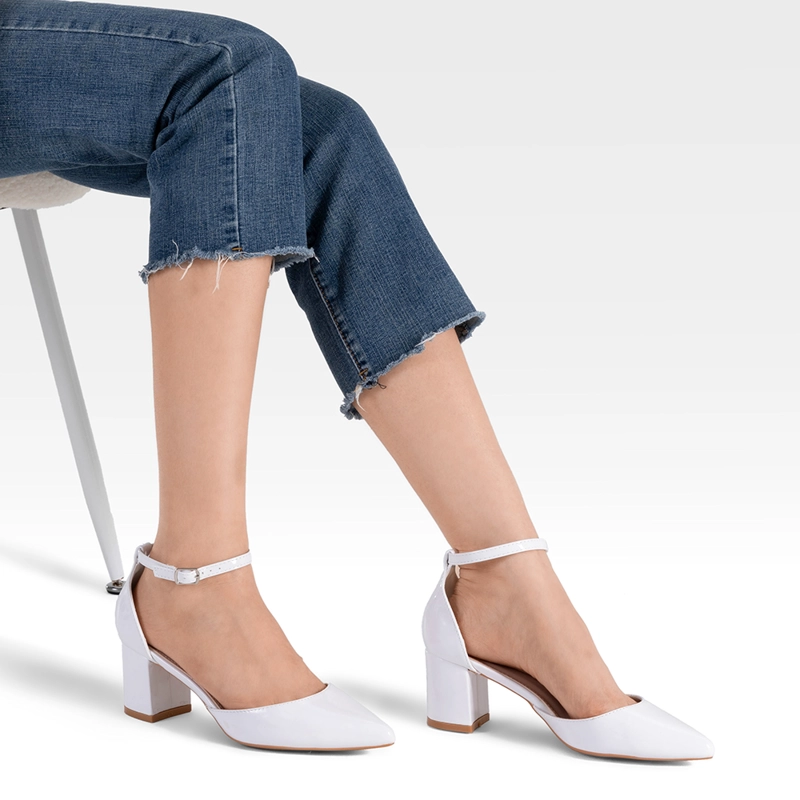 ZAPATO TACO ALTO BLANCO FIESTA MUJER WEIDE GH63 - 3