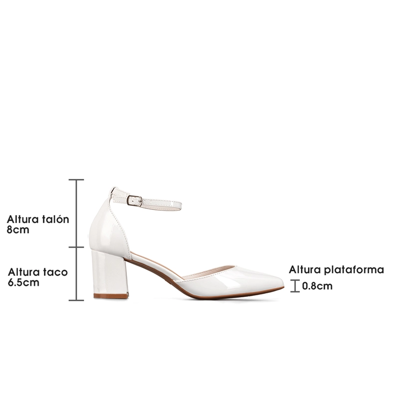 ZAPATO TACO ALTO BLANCO FIESTA MUJER WEIDE GH63 - 7