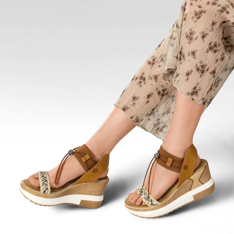 SANDALIAS CASUALES TACO CUÑA MUJER WEIDE JS02 - 3