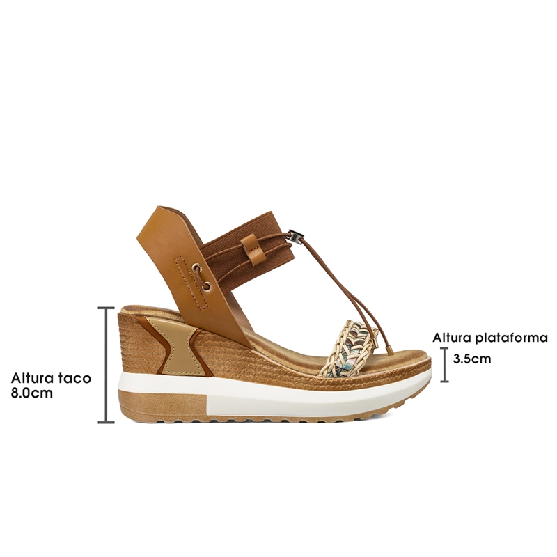SANDALIAS CASUALES TACO CUÑA MUJER WEIDE JS02 - 8