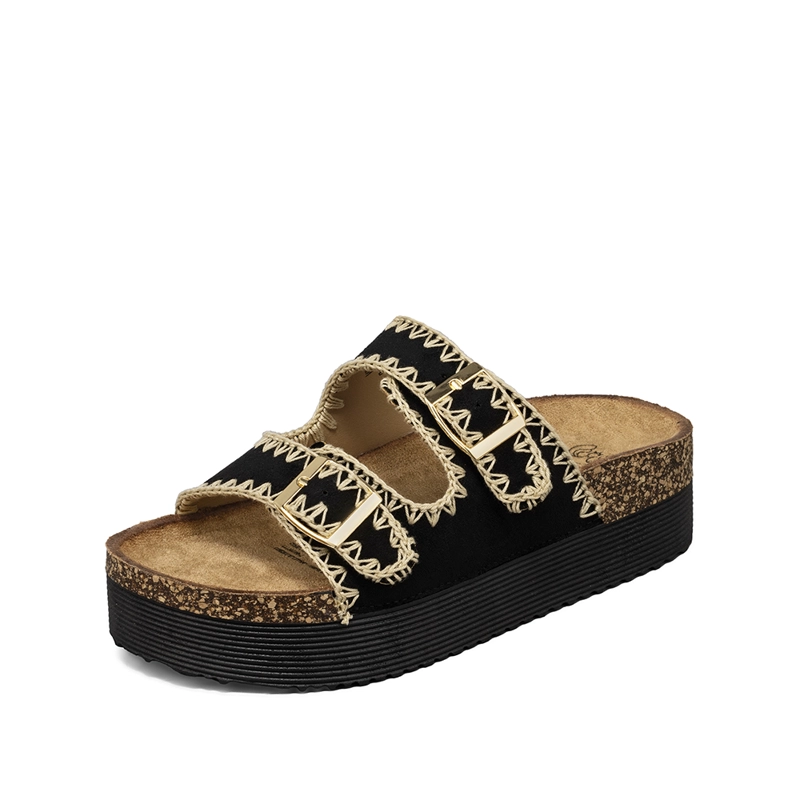 SANDALIA ESTILO CHALA CASUAL PLATAFORMA MUJER WEIDE QIU387 - 4