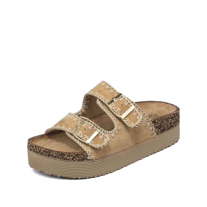 SANDALIA ESTILO CHALA CASUAL PLATAFORMA MUJER WEIDE QIU387 - 4