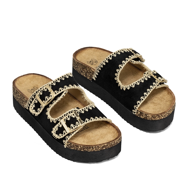 SANDALIA ESTILO CHALA CASUAL PLATAFORMA MUJER WEIDE QIU387 - 5