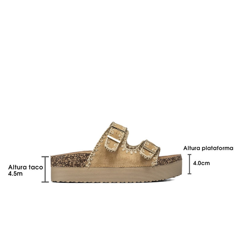 SANDALIA ESTILO CHALA CASUAL PLATAFORMA MUJER WEIDE QIU387 - 6