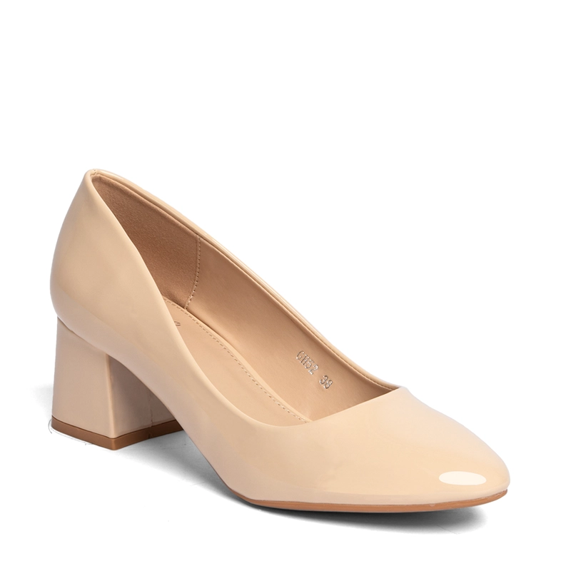 ZAPATOS TACO BEIGE OFICINA WEIDE GH52 - 5