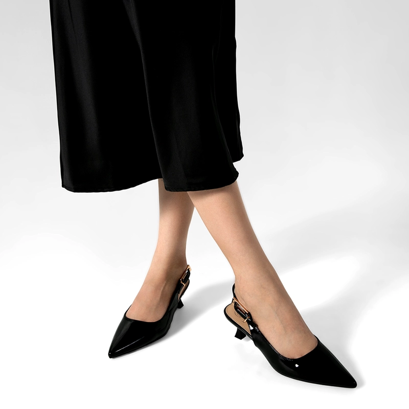 ZAPATO TACO TALON ABIERTO SIMIL CHAROL MUJER WEIDE GHE37 - 2