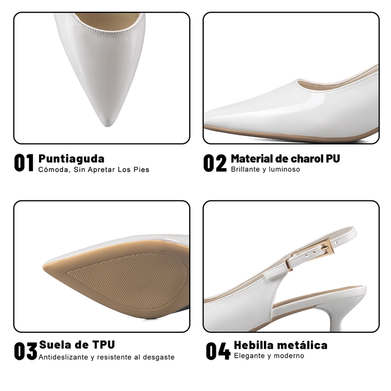 ZAPATO TACO TALON ABIERTO SIMIL CHAROL MUJER WEIDE GHE37 - 8
