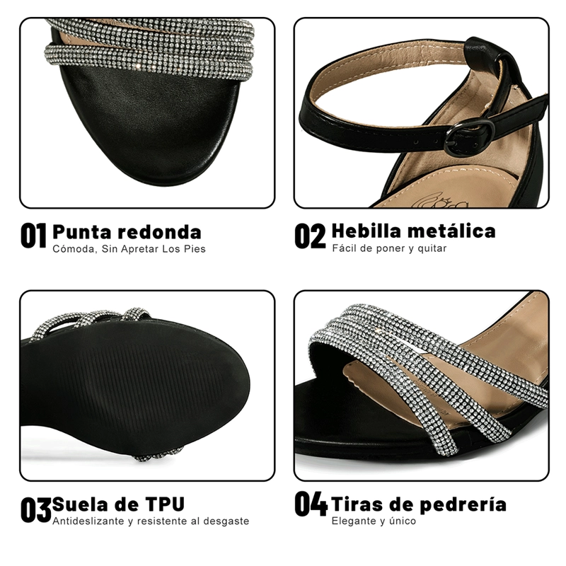 SANDALIA TACO GRUESO ELEGANTE MODA MUJER WEIDE GH175 - 9