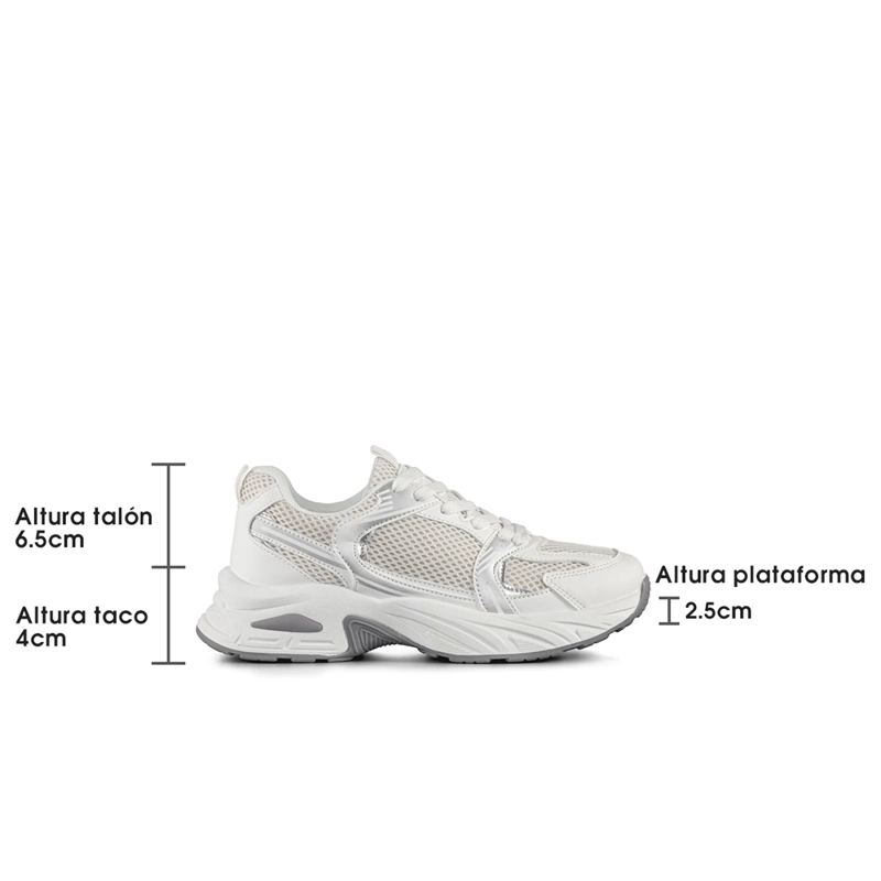 ZAPATILLA DEPORTIVA DE MALLA MUJER PLATAFORMA WEIDE SL12 - 5
