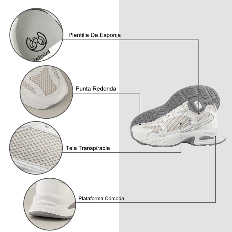 ZAPATILLA DEPORTIVA DE MALLA MUJER PLATAFORMA WEIDE SL12 - 6