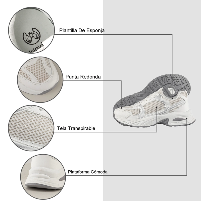 ZAPATILLA DEPORTIVA DE MALLA MUJER PLATAFORMA WEIDE SL12 - 6