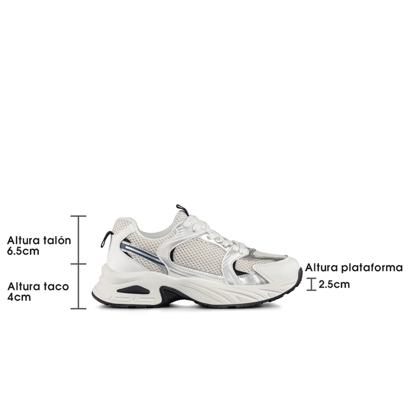 ZAPATILLA DEPORTIVA DE MALLA MUJER PLATAFORMA WEIDE SL12 - 7