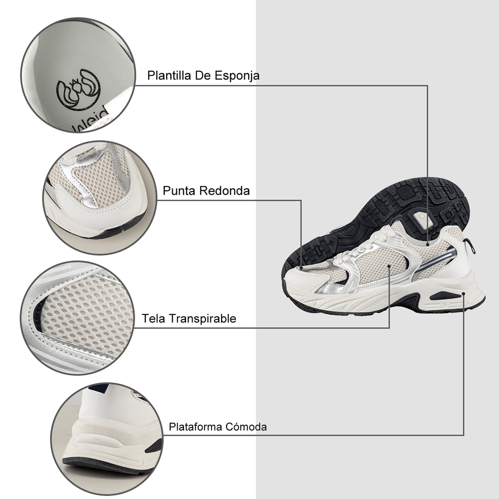 ZAPATILLA DEPORTIVA DE MALLA MUJER PLATAFORMA WEIDE SL12 - 8
