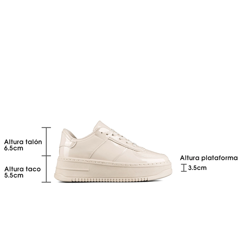 ZAPATILLA DEPORTIVA PLATAFORMA CHAROL MUJER WEIDE LT132 - 5