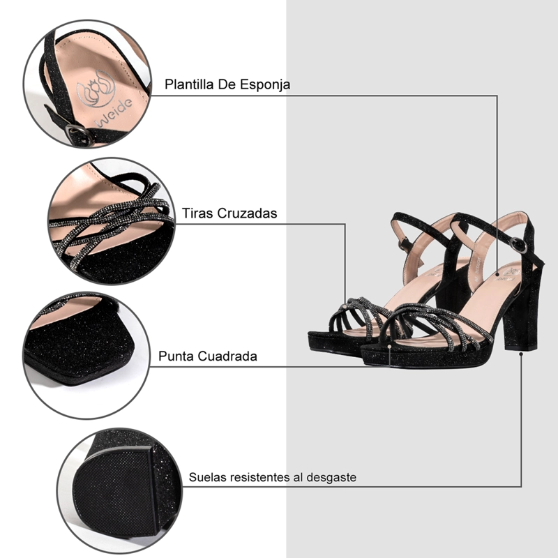 SANDALIA FIESTA GLITTER ELEGANTE MUJER WEIDE YOU236 - 8
