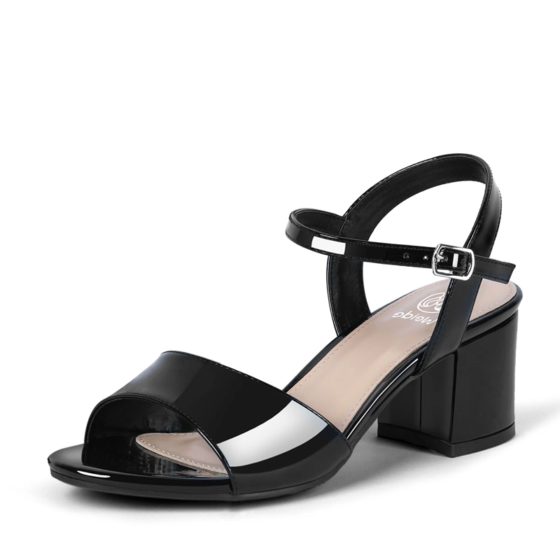 SANDALIA CASUAL TACO NEGRA MUJER WEIDE GH64 - 5
