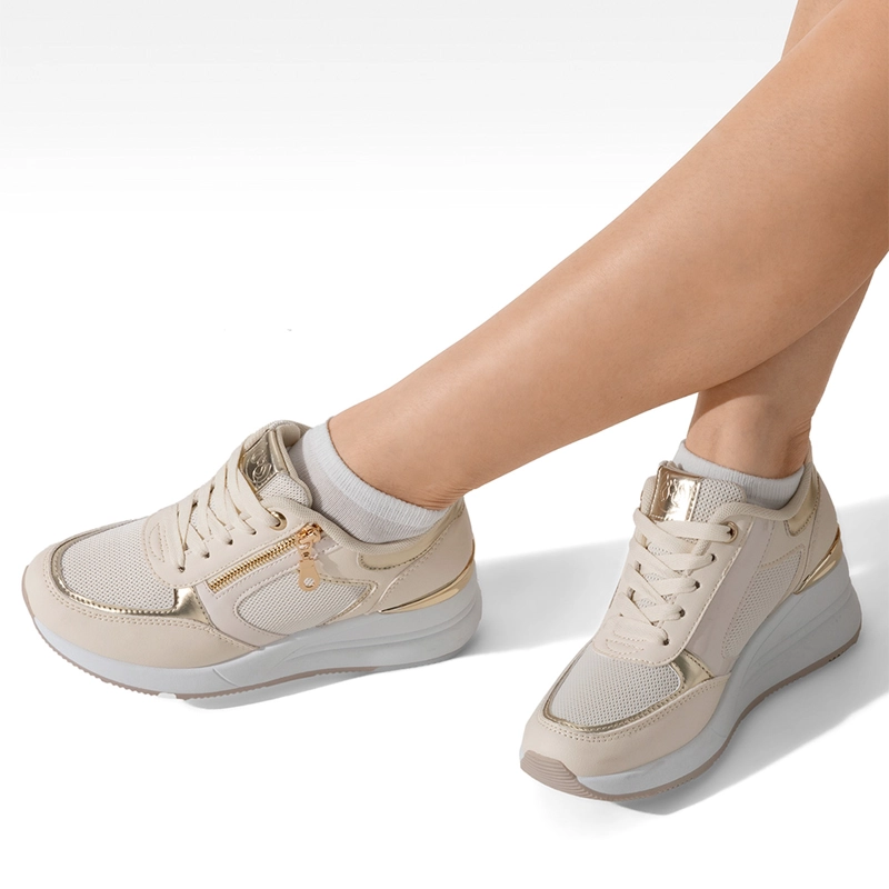 ZAPATILLA DEPORTIVA TACO CUÑA MALLA MUJER WEIDE JLL60 - 2