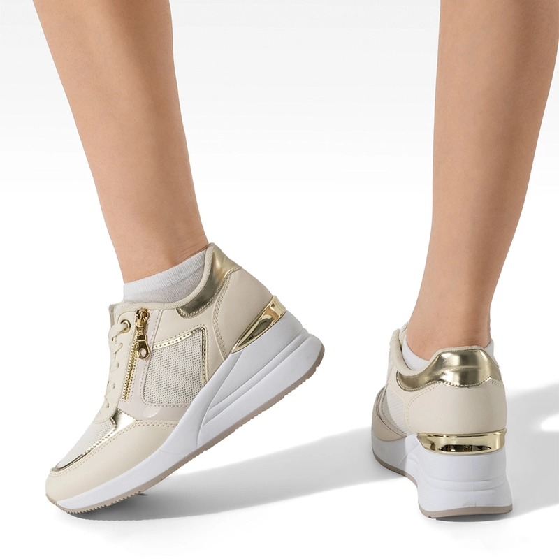 ZAPATILLA DEPORTIVA TACO CUÑA MALLA MUJER WEIDE JLL60 - 3