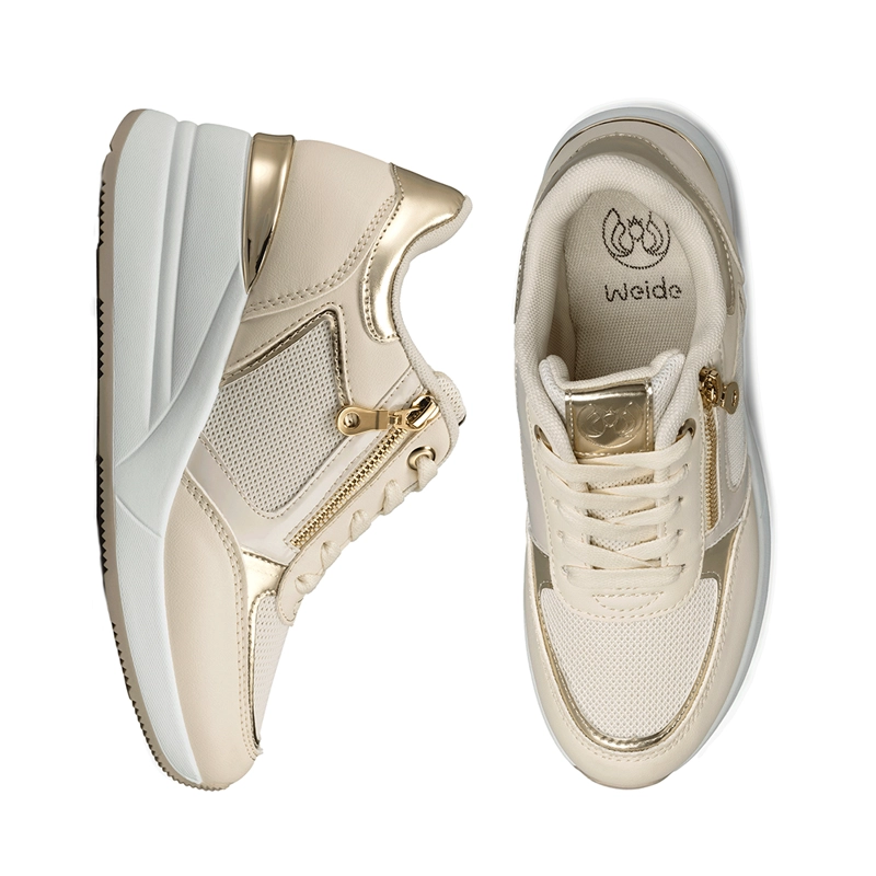 ZAPATILLA DEPORTIVA TACO CUÑA MALLA MUJER WEIDE JLL60 - 6