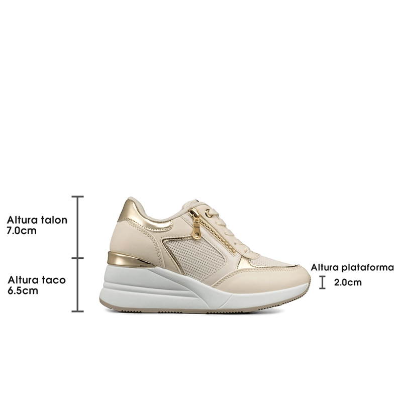 ZAPATILLA DEPORTIVA TACO CUÑA MALLA MUJER WEIDE JLL60 - 7