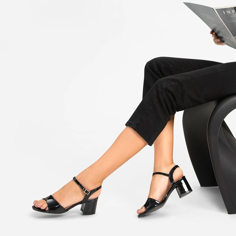 SANDALIA CASUAL TACO NEGRA MUJER WEIDE GH79 - 3