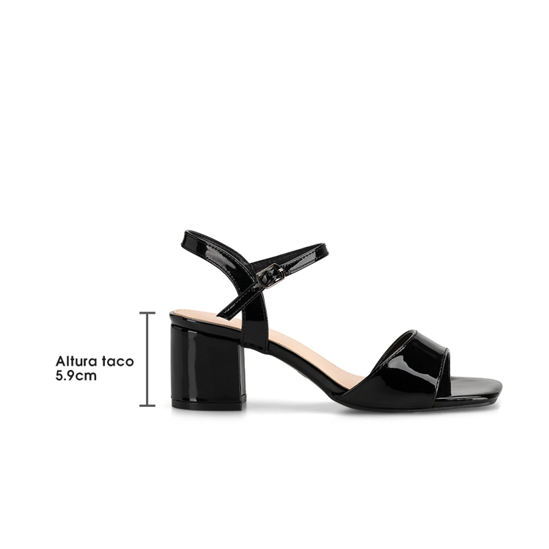 SANDALIA CASUAL TACO NEGRA MUJER WEIDE GH79 - 7