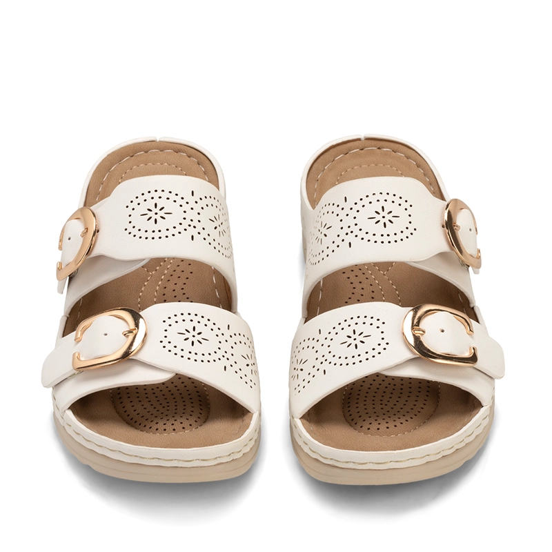 SANDALIA PLANA BLANCO CASUAL JN31 WEIDE - 3