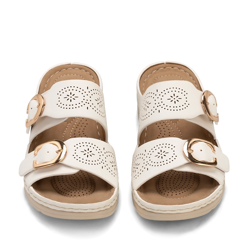 SANDALIA PLANA BLANCO CASUAL JN31 WEIDE - 3