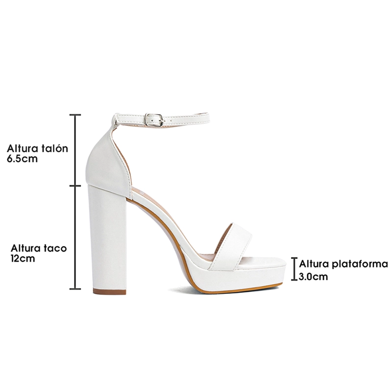 SANDALIA TACO FIESTA BLANCA MUJER WEIDE YOU189 - 7