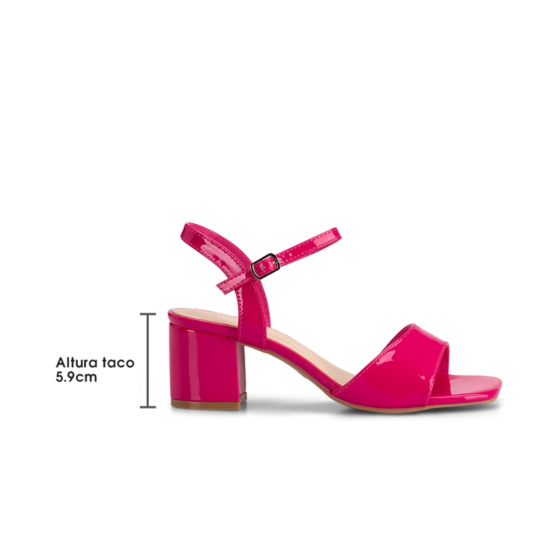 SANDALIA CASUAL TACO DURAZNO MUJER WEIDE GH79 - 7