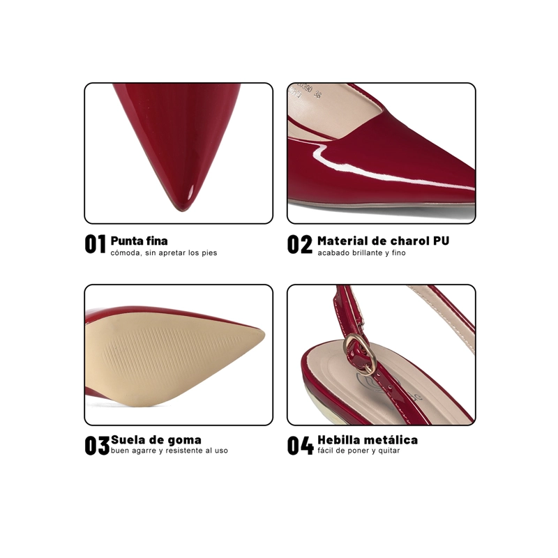 ZAPATO TACO ALTO TALON ABIERTO ELEGANTE MUJER WEIDE QIU390 - 5