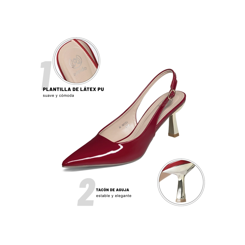 ZAPATO TACO ALTO TALON ABIERTO ELEGANTE MUJER WEIDE QIU390 - 6