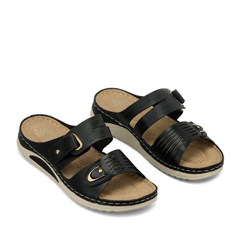 SANDALIA ESTILO CHALA TACO CUÑA CASUAL MUJER WEIDE JN722 - 6