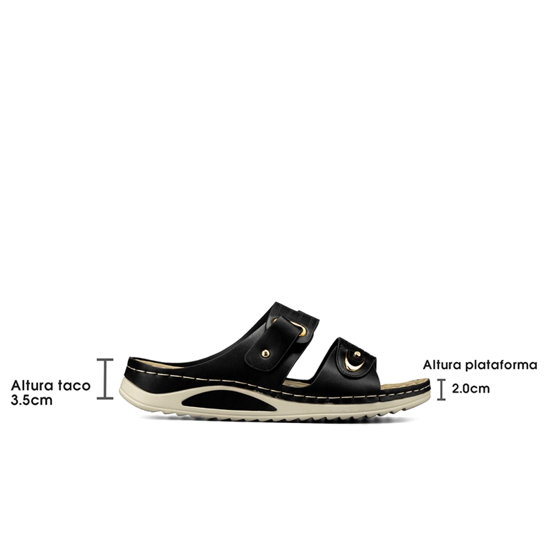 SANDALIA ESTILO CHALA TACO CUÑA CASUAL MUJER WEIDE JN722 - 8