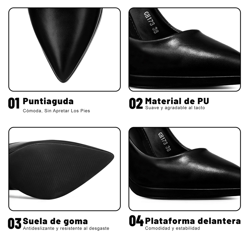 ZAPATO TACO ALTO ELEGANTE EN PUNTA MUJER WEIDE GH173 - 9