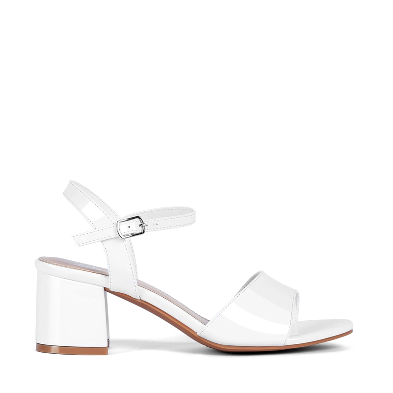 SANDALIA CASUAL TACO BLANCA MUJER WEIDE GH64 - 1