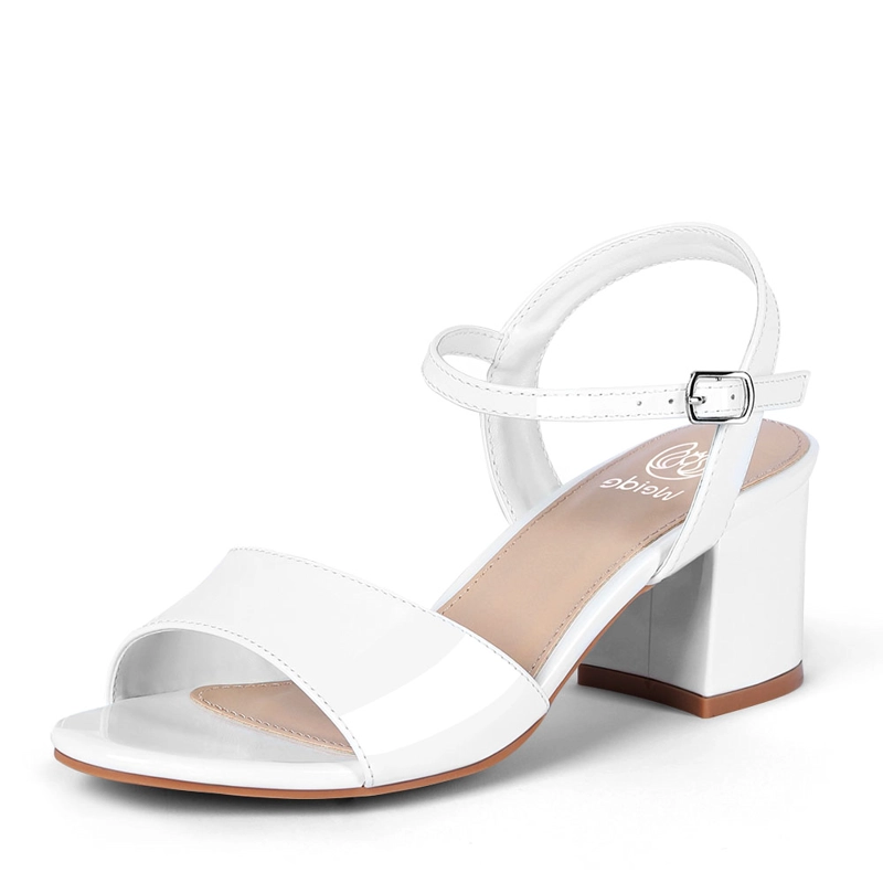 SANDALIA CASUAL TACO BLANCA MUJER WEIDE GH64 - 5