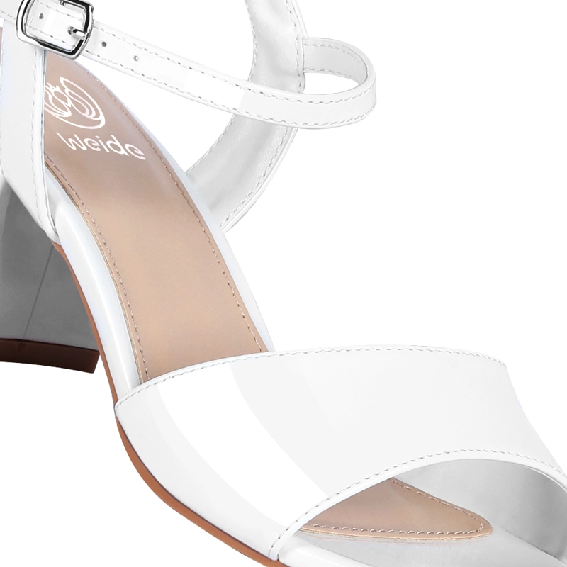 SANDALIA CASUAL TACO BLANCA MUJER WEIDE GH64 - 6