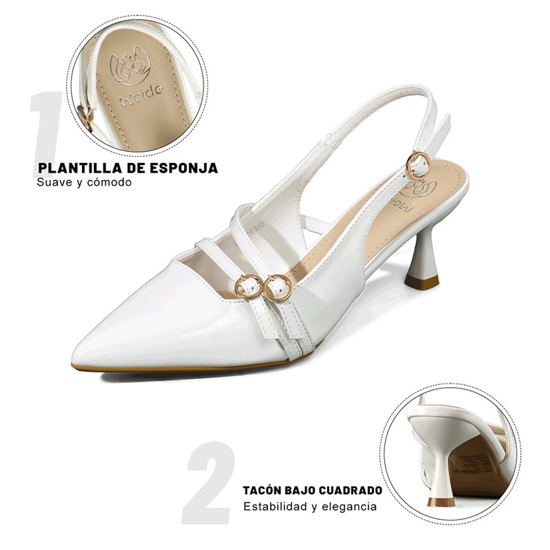 ZAPATO TALON DESCUBIERTO FORMAL MUJER WEIDE GHE101 - 8