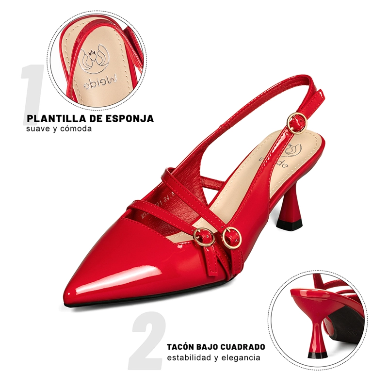 ZAPATO TALON DESCUBIERTO FORMAL MUJER WEIDE GHE101 - 8