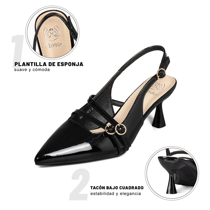 ZAPATO TALON DESCUBIERTO FORMAL MUJER WEIDE GHE101 - 8