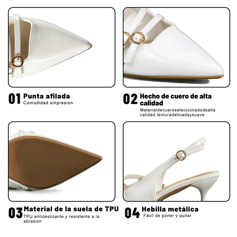 ZAPATO TALON DESCUBIERTO FORMAL MUJER WEIDE GHE101 - 9