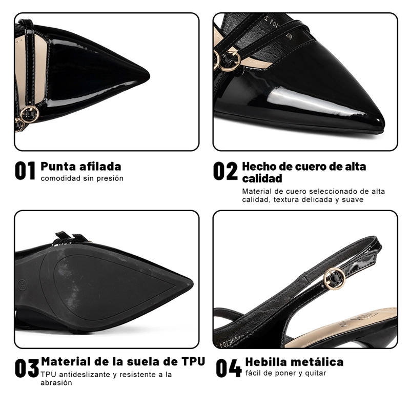 ZAPATO TALON DESCUBIERTO FORMAL MUJER WEIDE GHE101 - 9